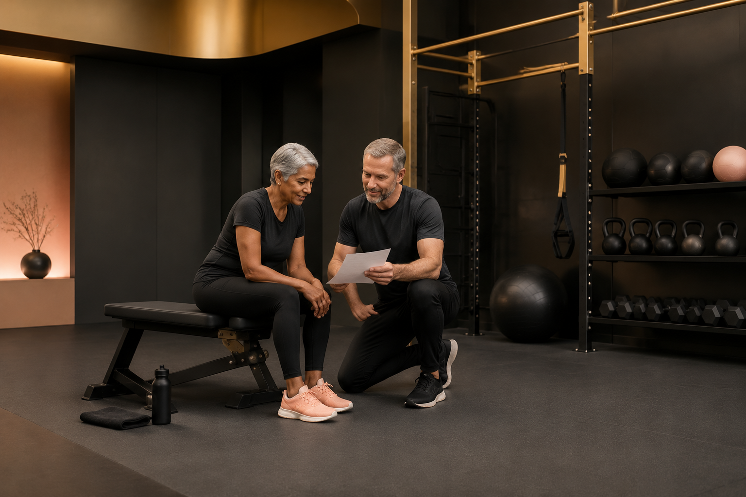 Personal training tailored to a mature client's needs